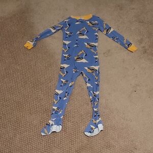Carter's Blue and Yellow Construction Footie